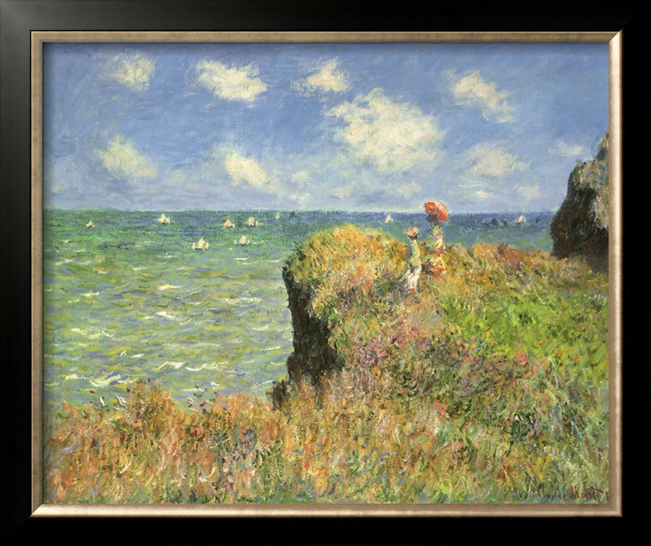 Cliff Walk At Pourville, 1882-Claude Monet Painting
